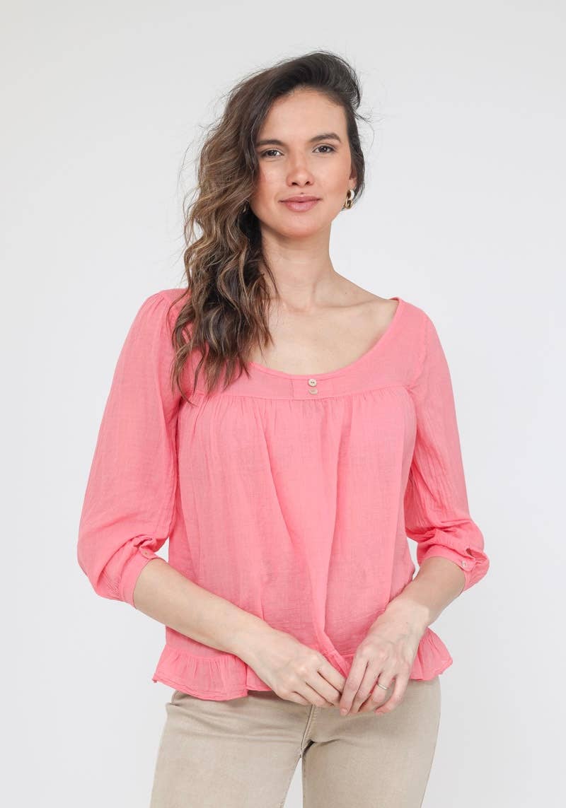 Italian Women’s Linen Top – One Size, Made in Italy, Eco-Friendly Care