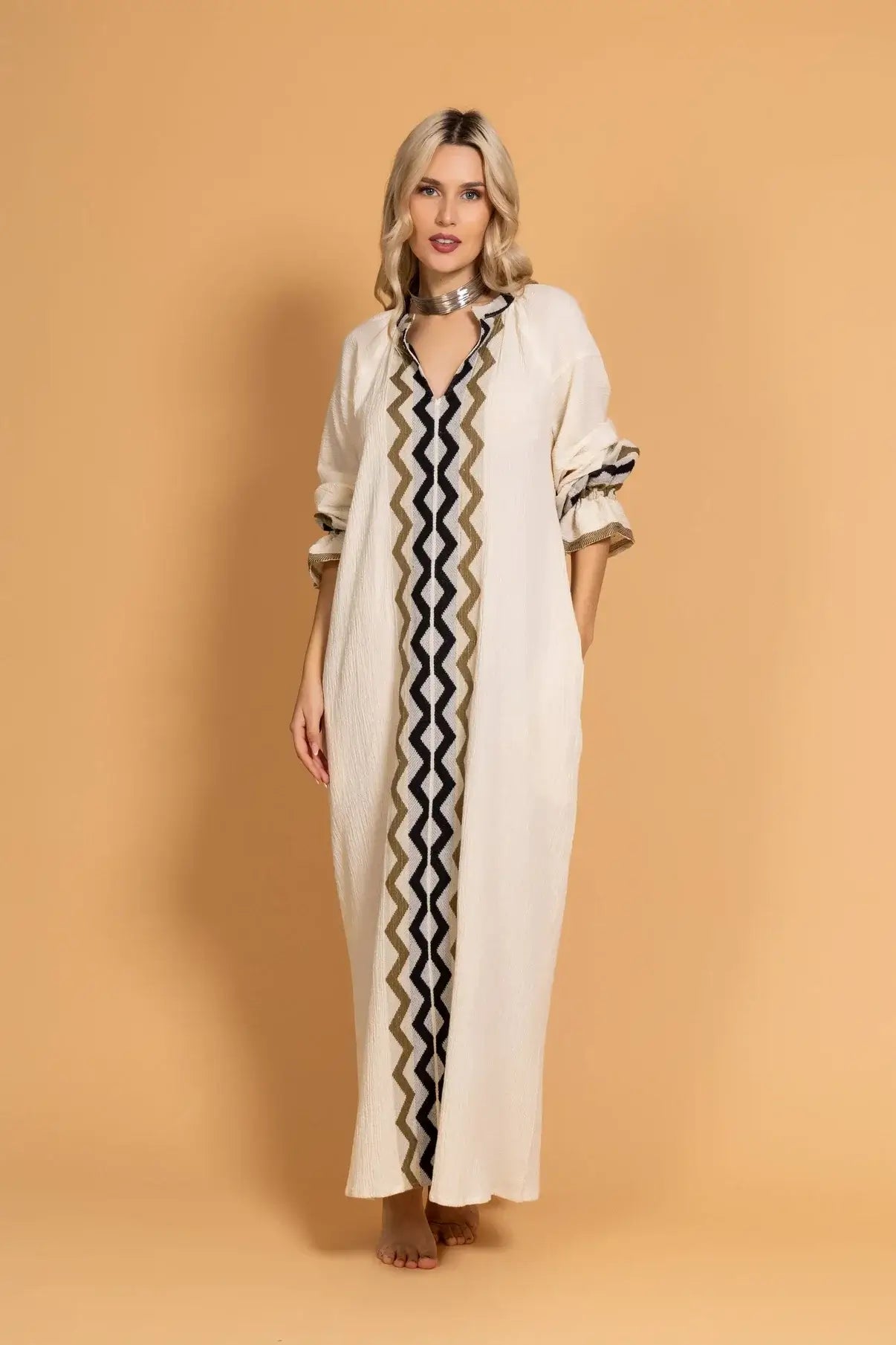Cotton Jacquard Woven Dress