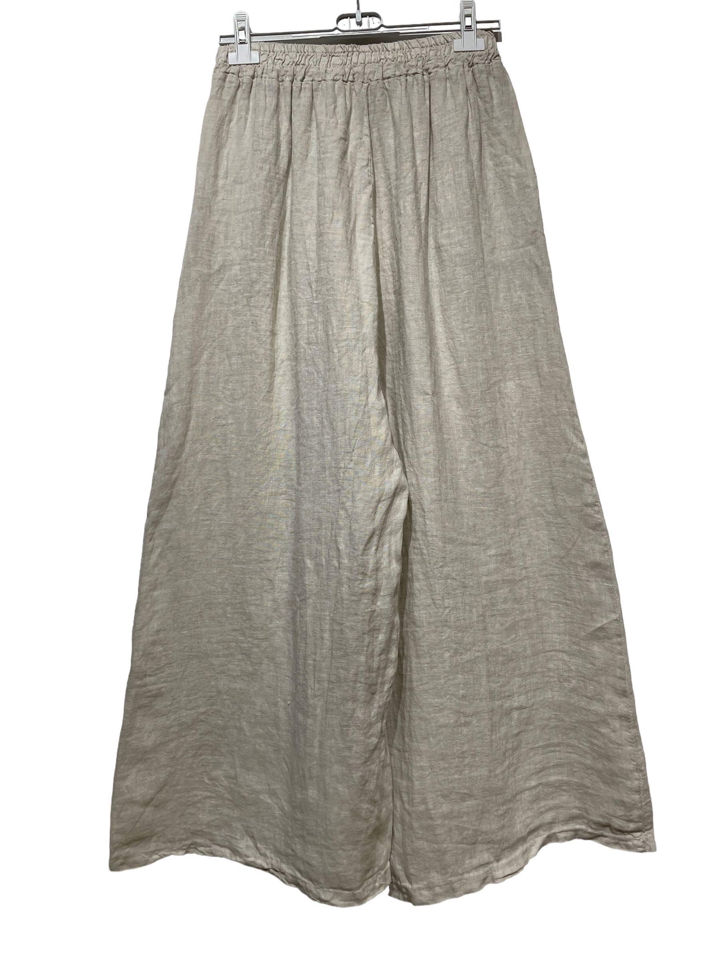 Made in Italy – One Size Linen Blend Wide-Leg Pants