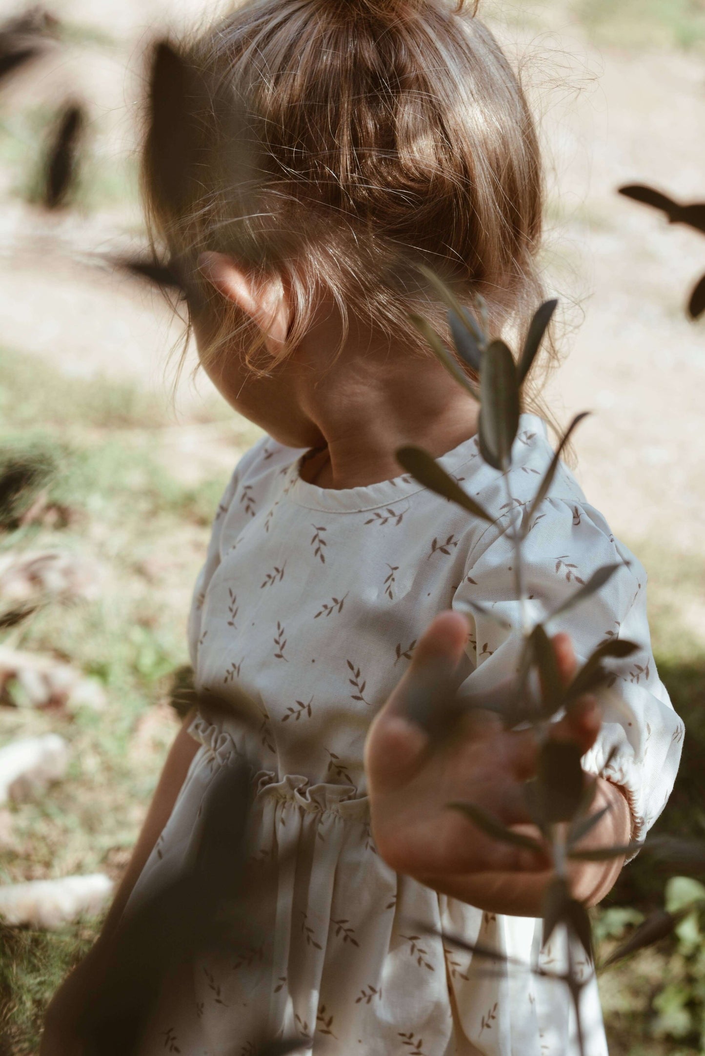 Baby Girl Floral Summer Dress – Beige, 100% Cotton, OEKO-TEX | ELIANE Dress