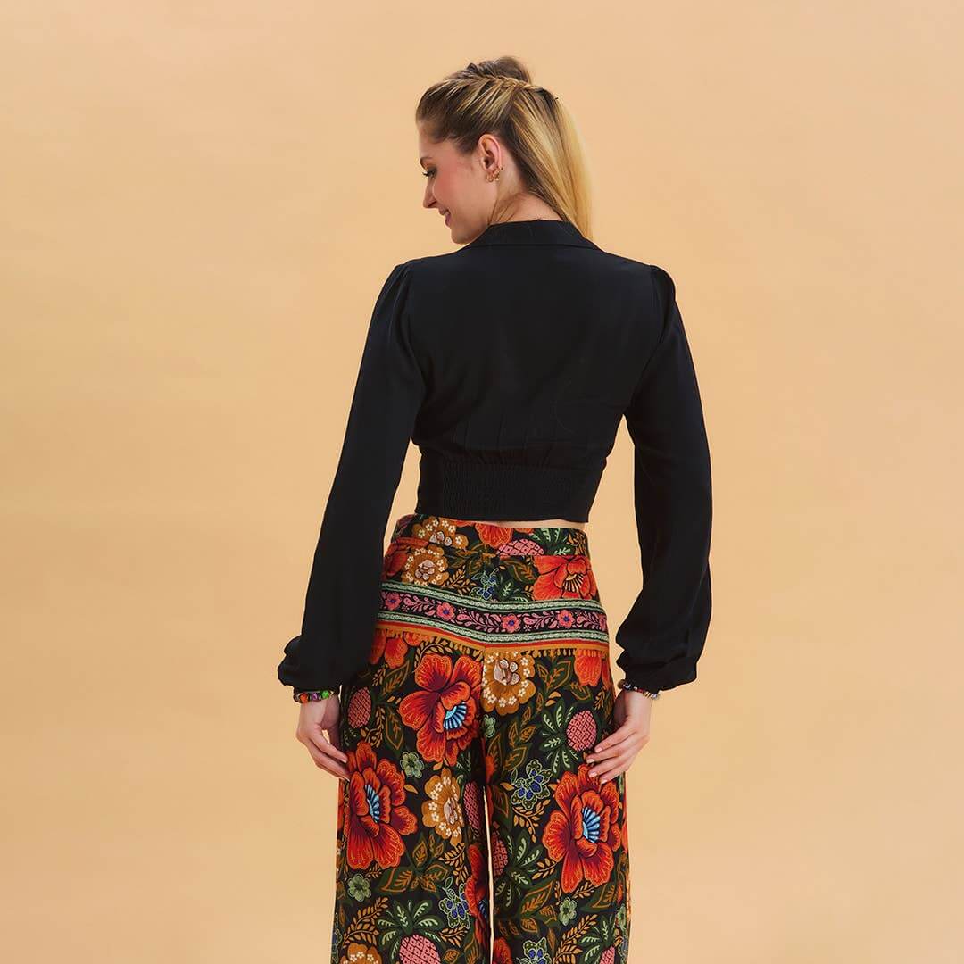 High Waist Palazzo Trousers