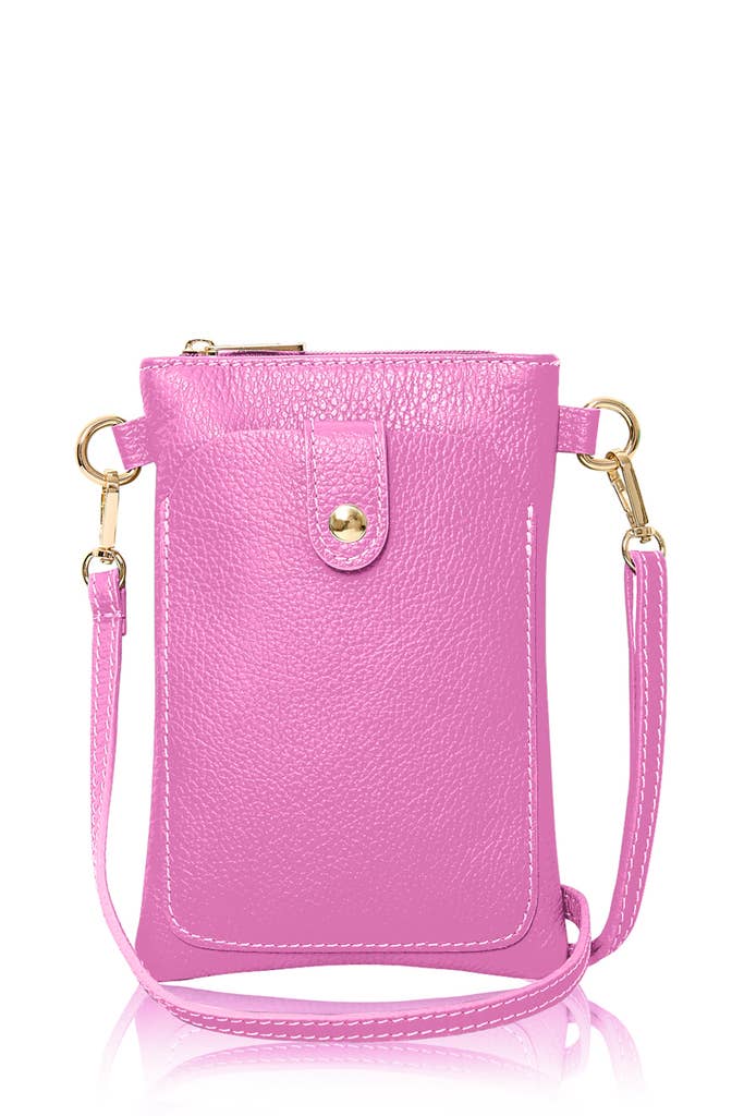 Italian Leather Phone Crossbody Bag – Handmade in Italy