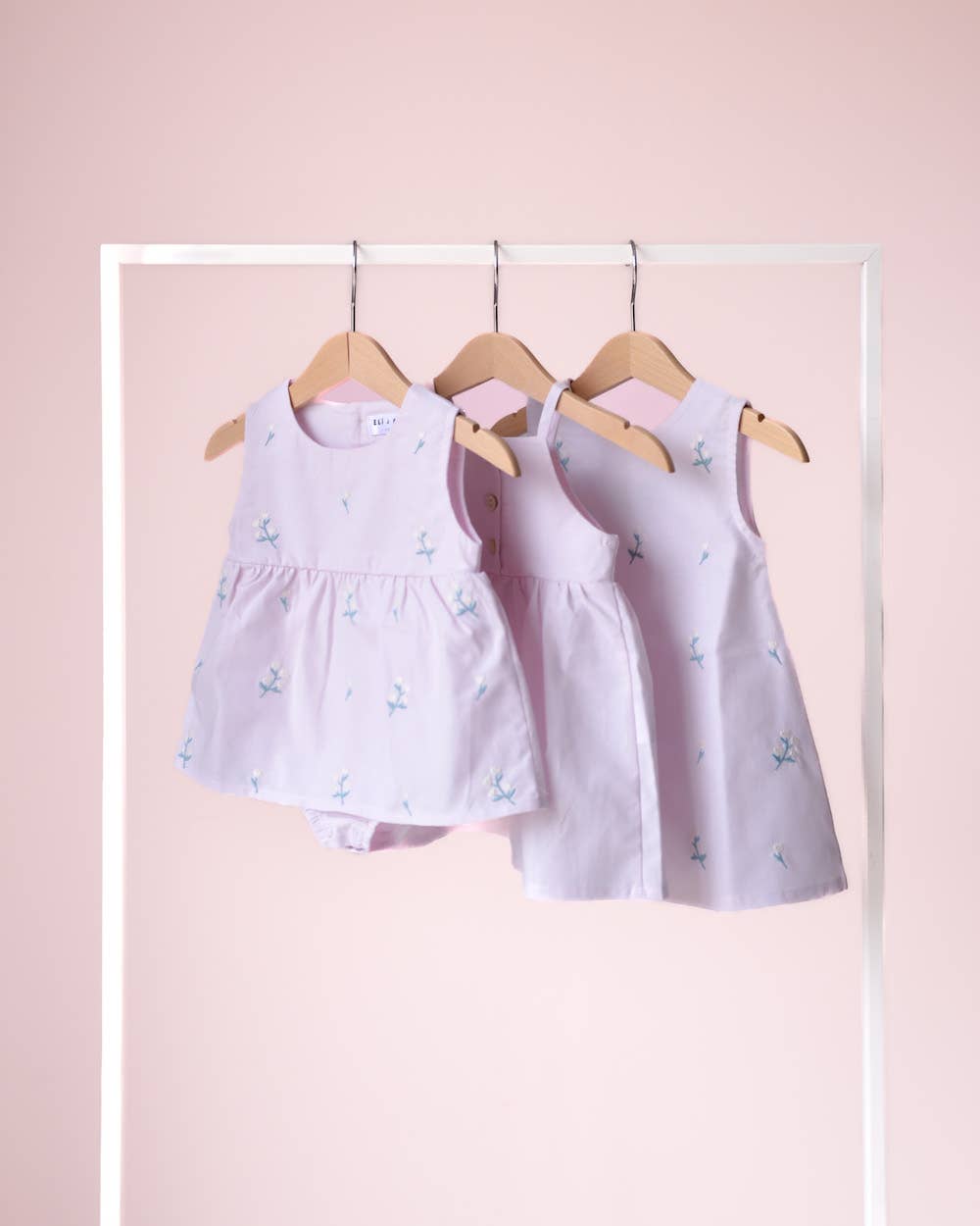 TARA Dress – Sleeveless, Shell Buttons, Lilac