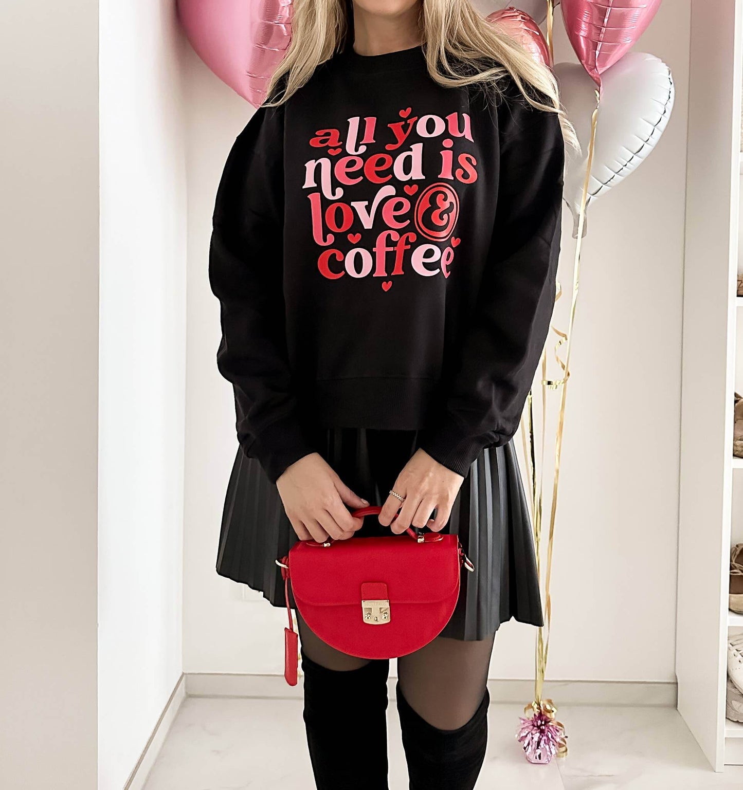 Love & Coffee Sweatshirt – 100% Organic Cotton