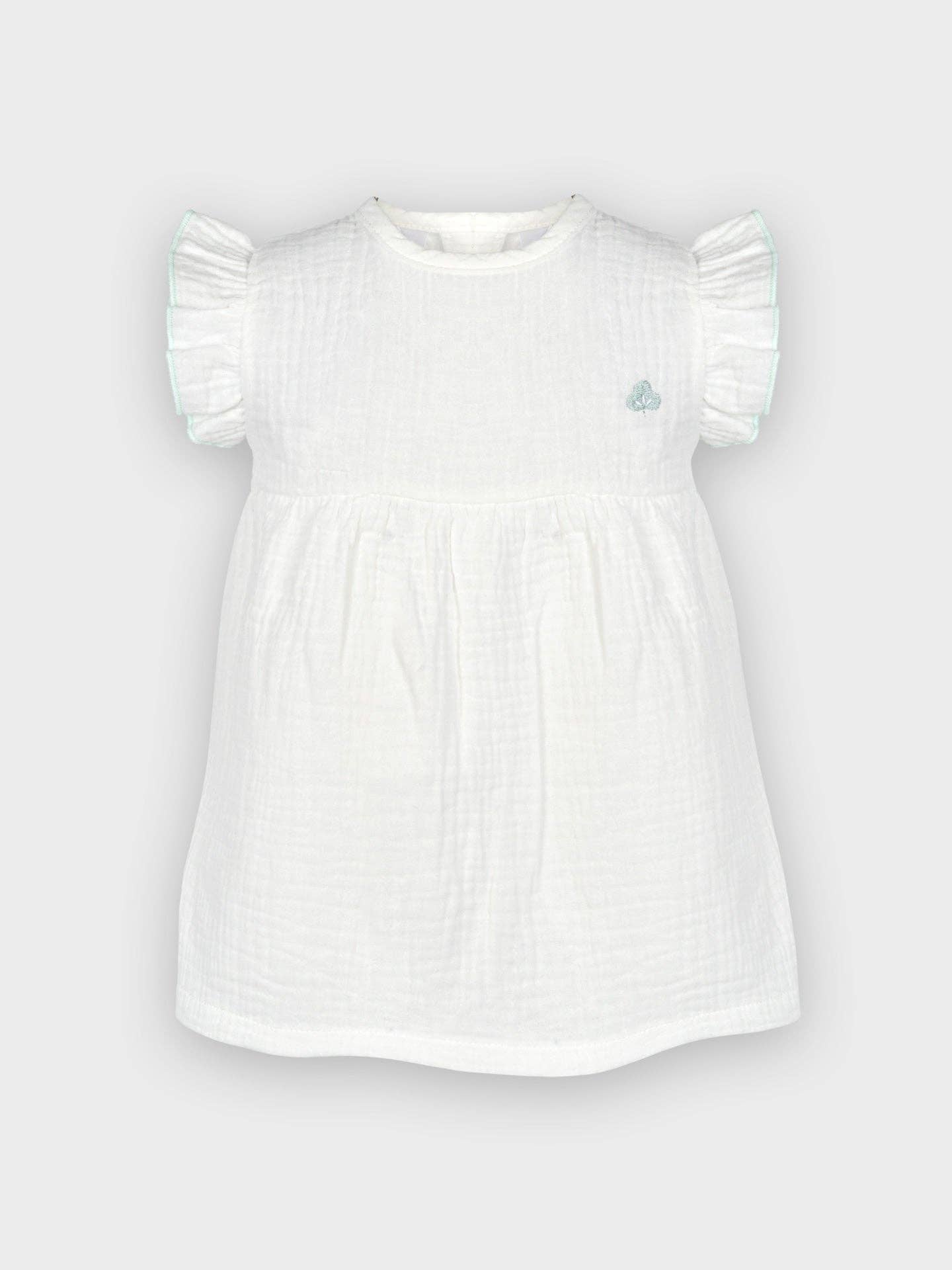 Organic Cotton Baby Dress with Frill Sleeves