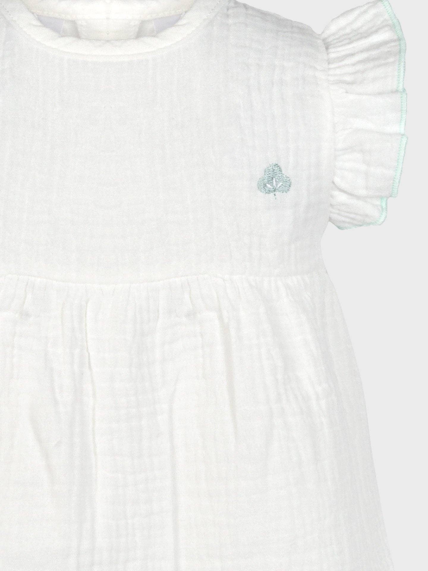 Organic Cotton Baby Dress with Frill Sleeves