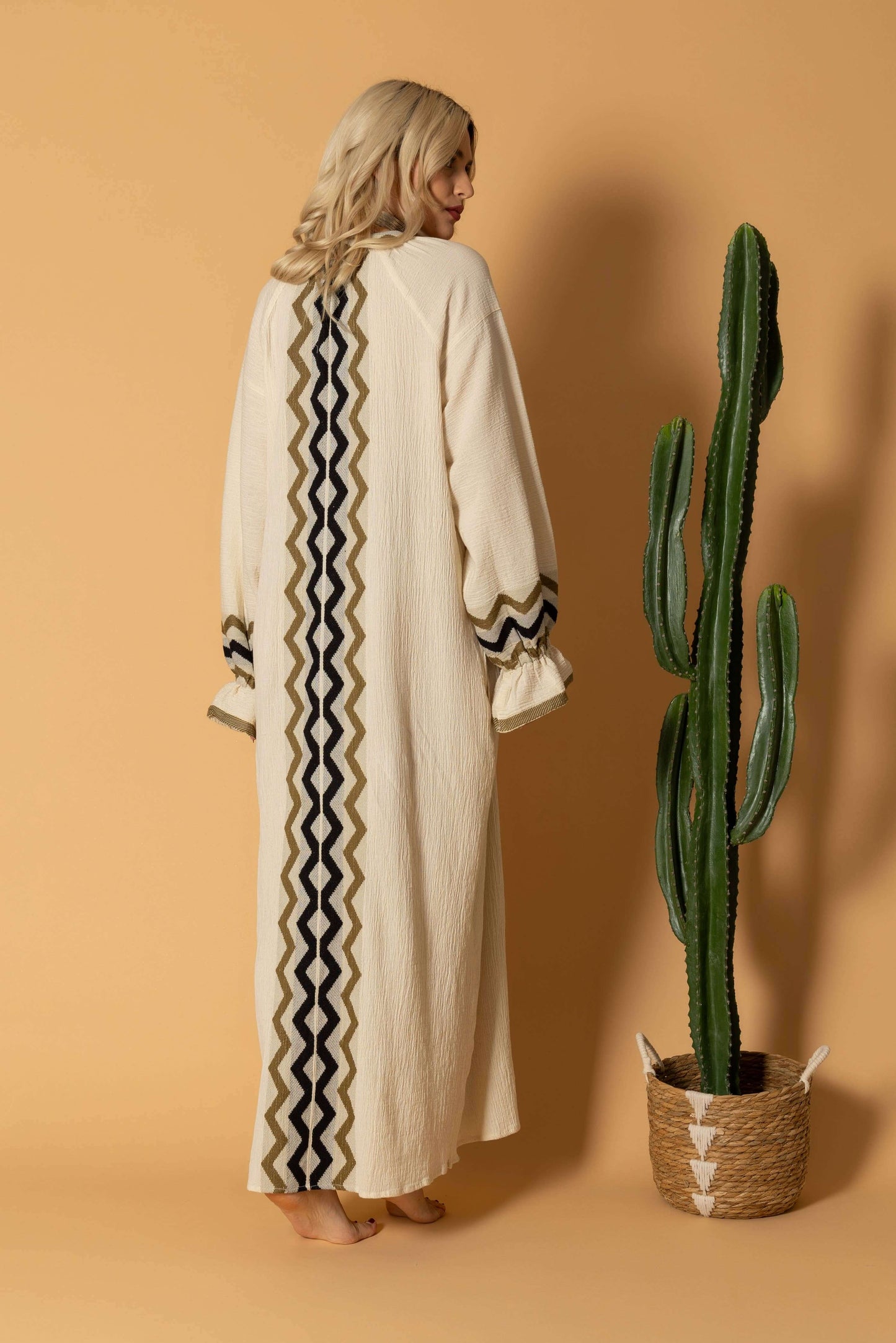 Cotton Jacquard Woven Dress