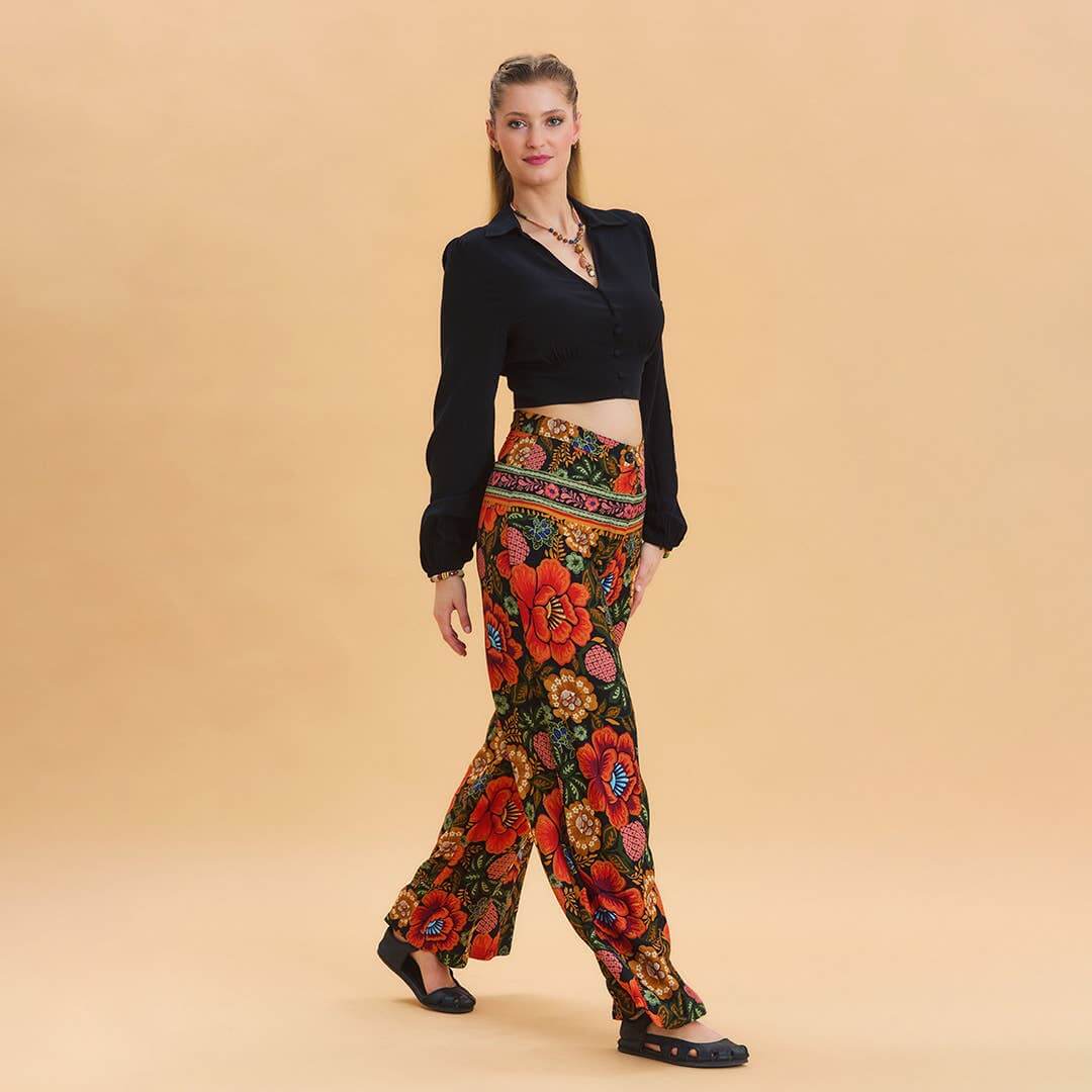 High Waist Palazzo Trousers
