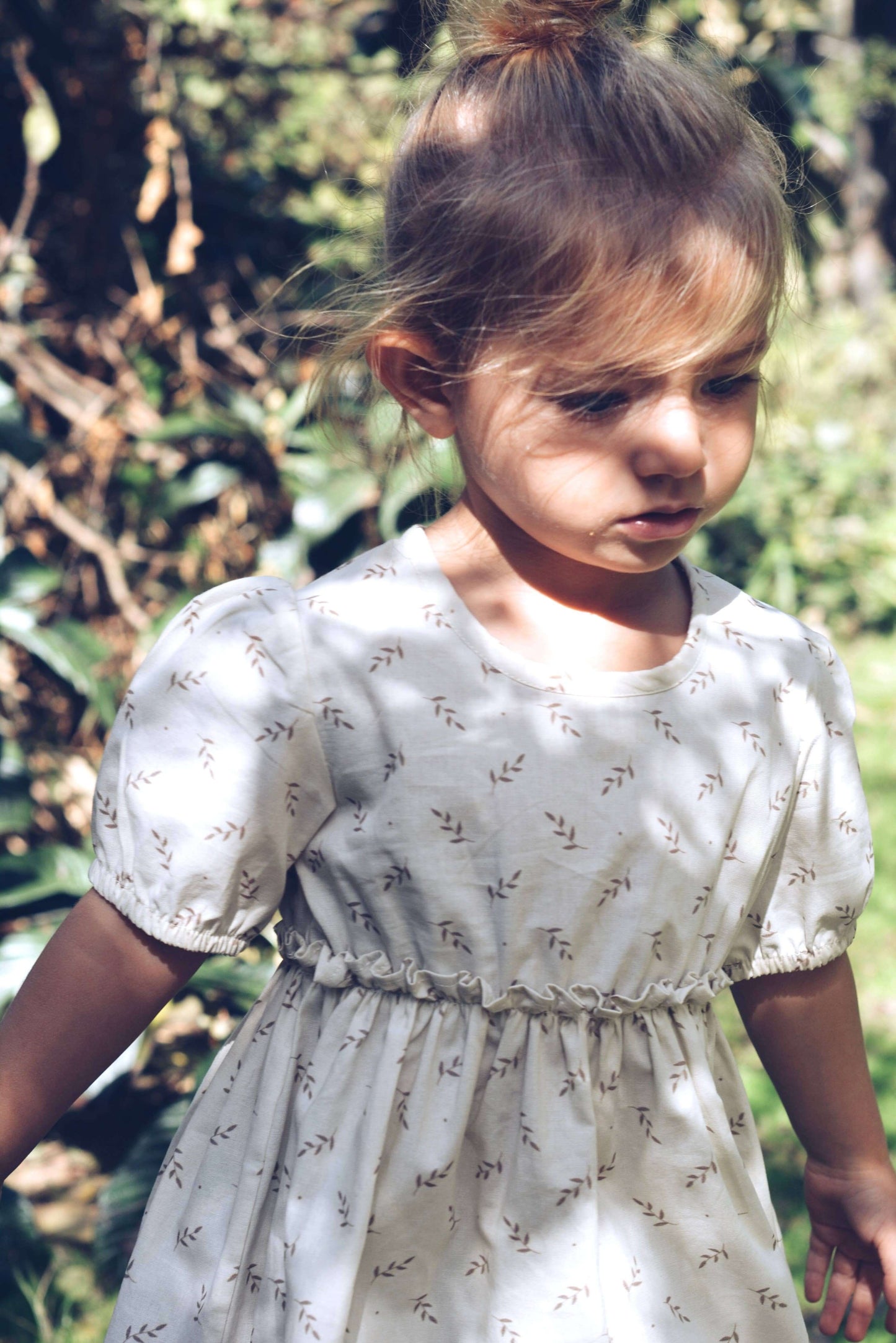 Baby Girl Floral Summer Dress – Beige, 100% Cotton, OEKO-TEX | ELIANE Dress