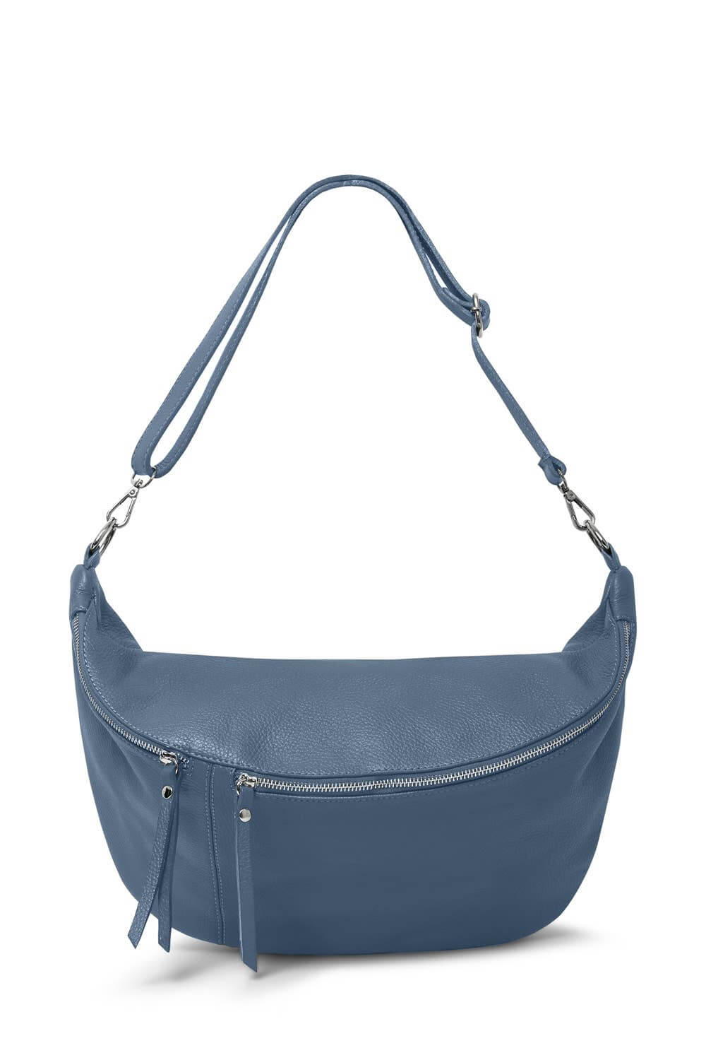 Oversized Italian Leather Crescent Bag – Versatile, Handmade in Italy
