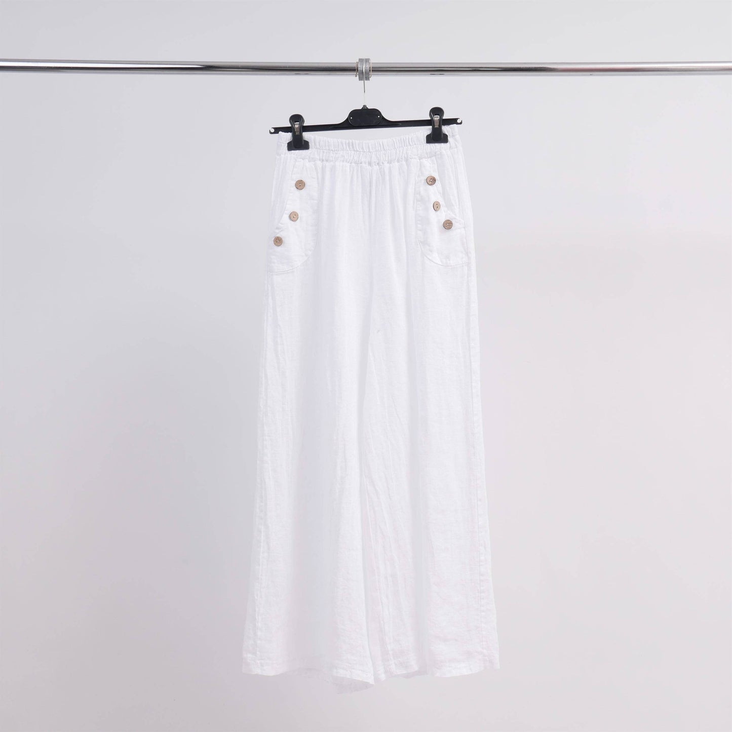 Linen wide leg pants 4352