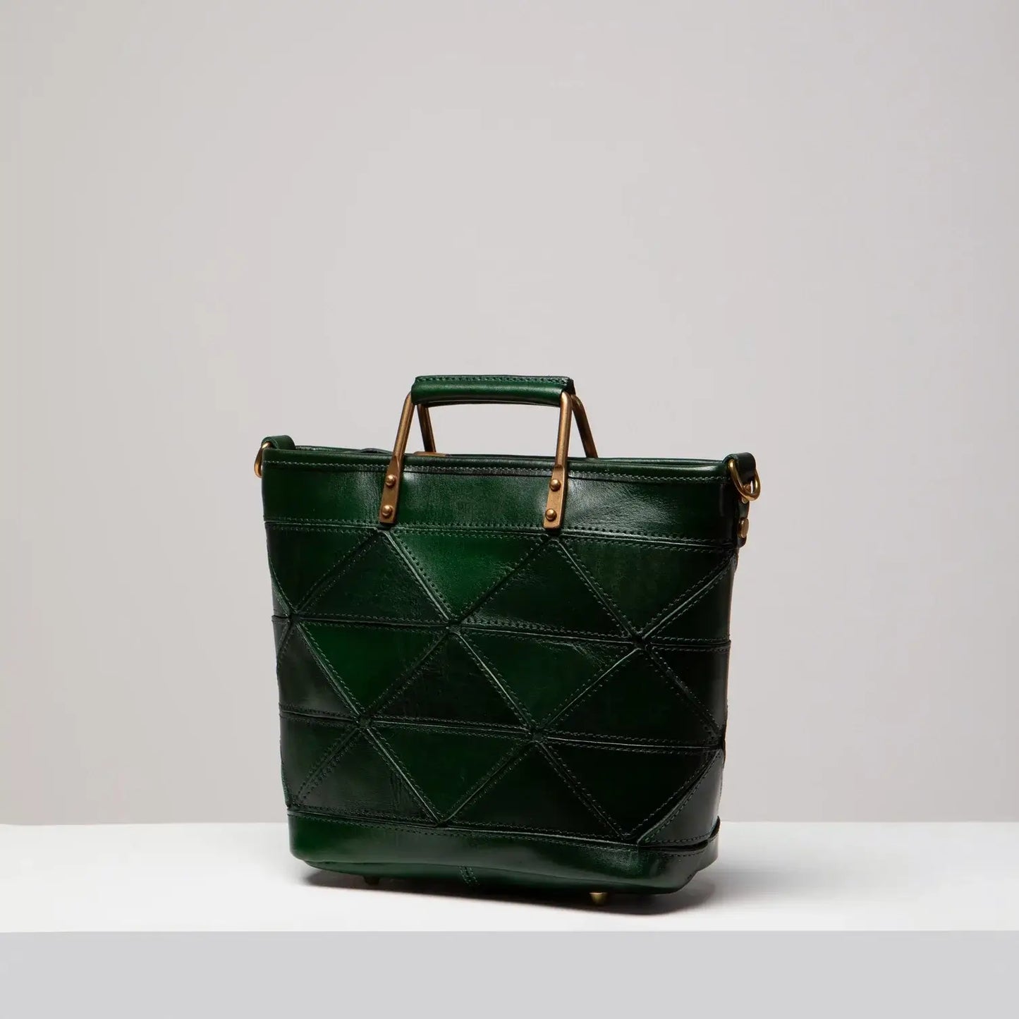 Origami Small Leather Tote Bag