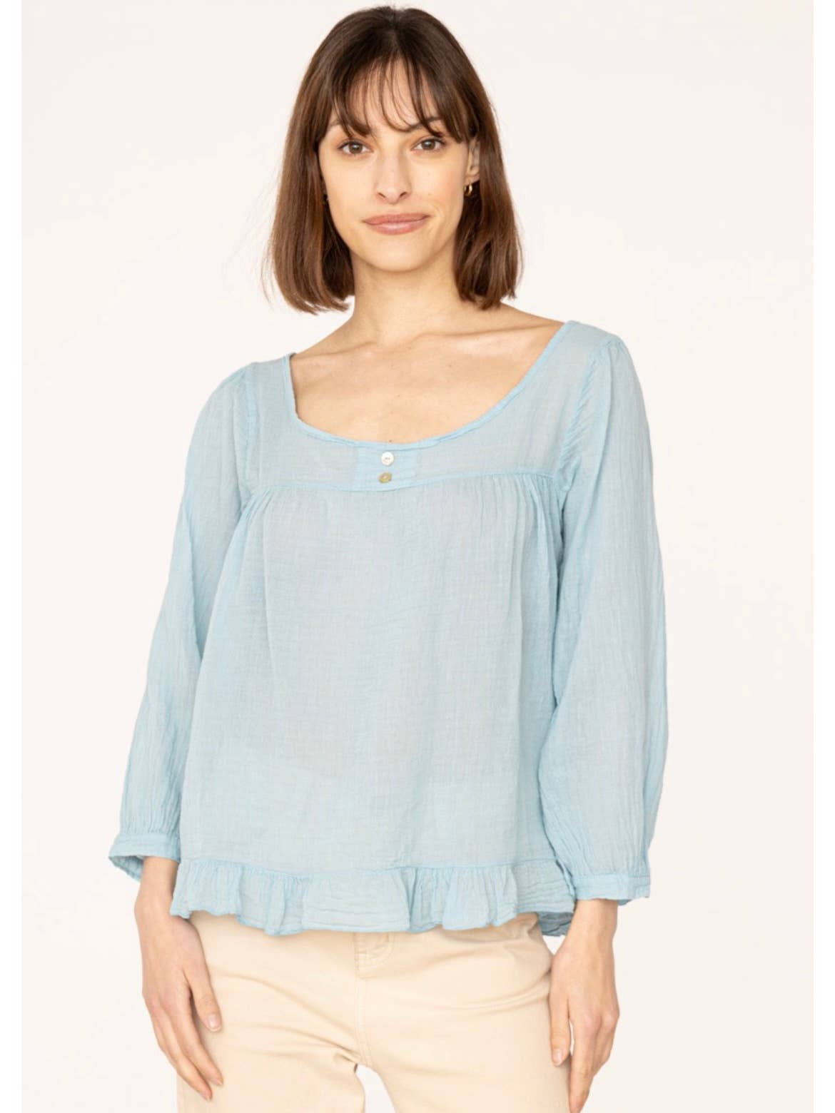 Italian Women’s Linen Top – One Size, Made in Italy, Eco-Friendly Care