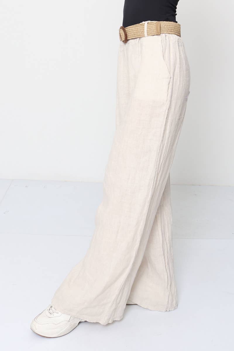100% Linen Trousers REF. 5056