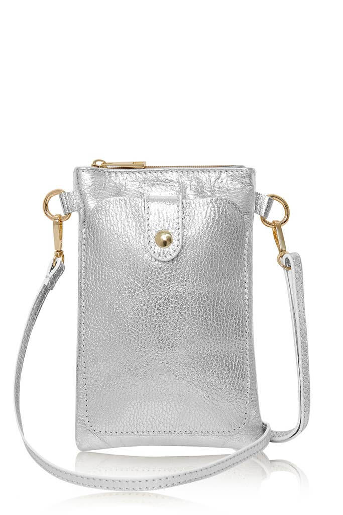 Italian Leather Phone Crossbody Bag – Handmade in Italy