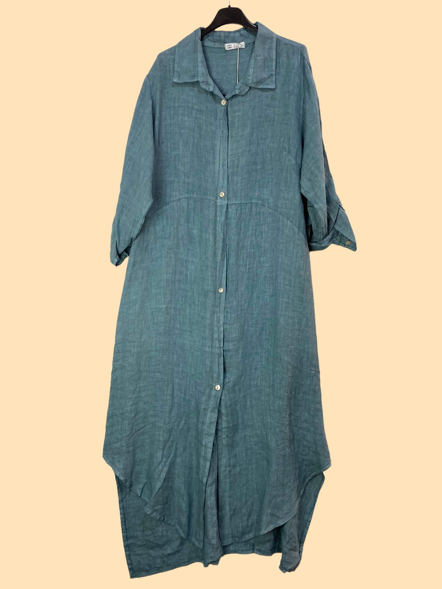 Handcrafted Italian Linen Long Shirt - Spring Summer