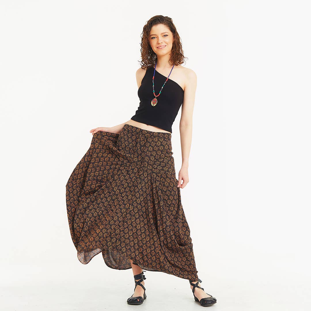 Waist Pocket Detail Long Skirt