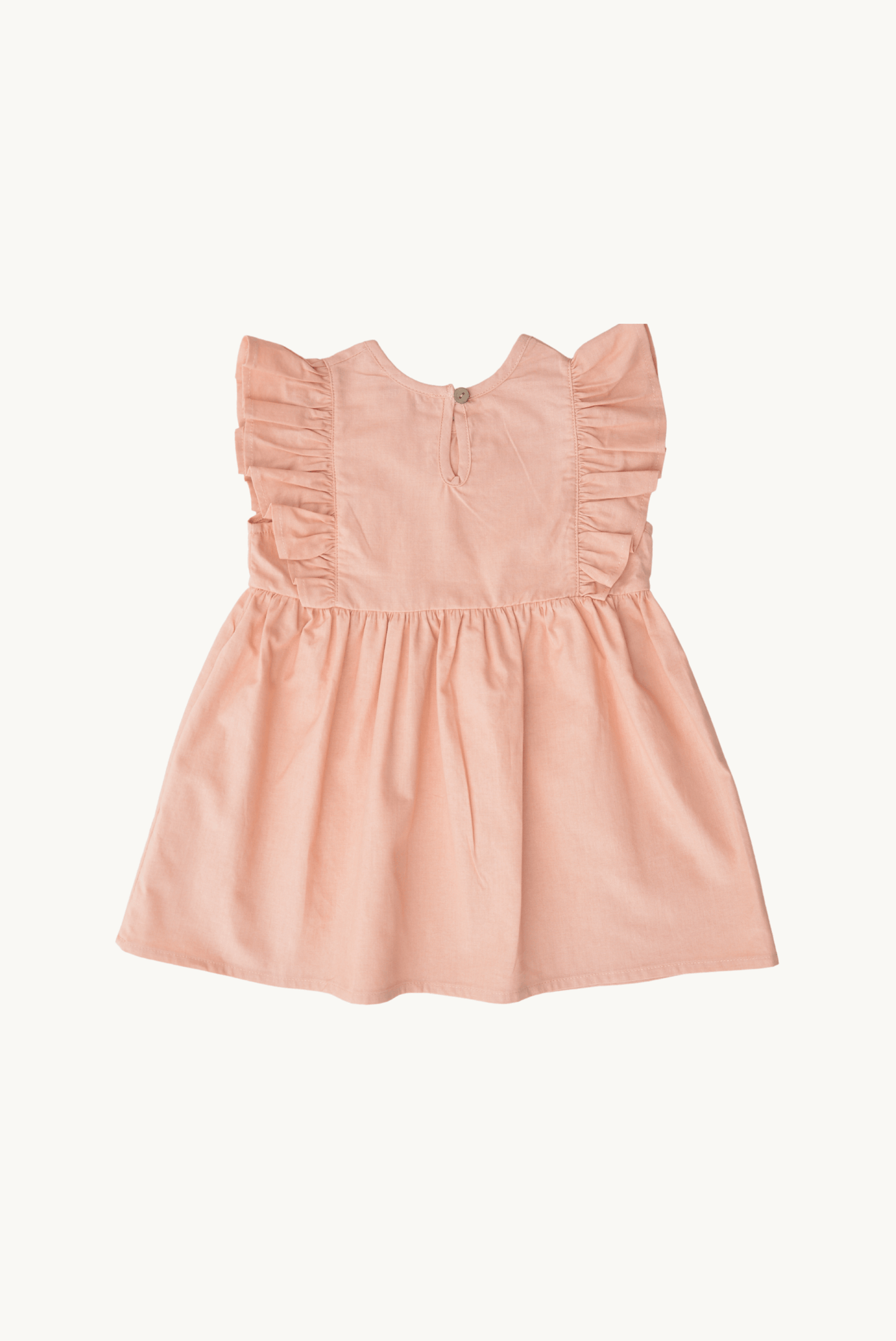 DINA Dress Apricot (18-24M Girls) – 100% Cotton, Ethical Kidswear