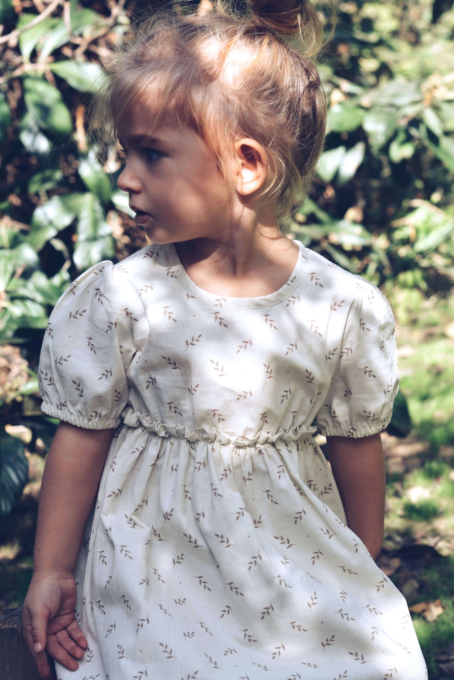 Baby Girl Floral Summer Dress – Beige, 100% Cotton, OEKO-TEX | ELIANE Dress