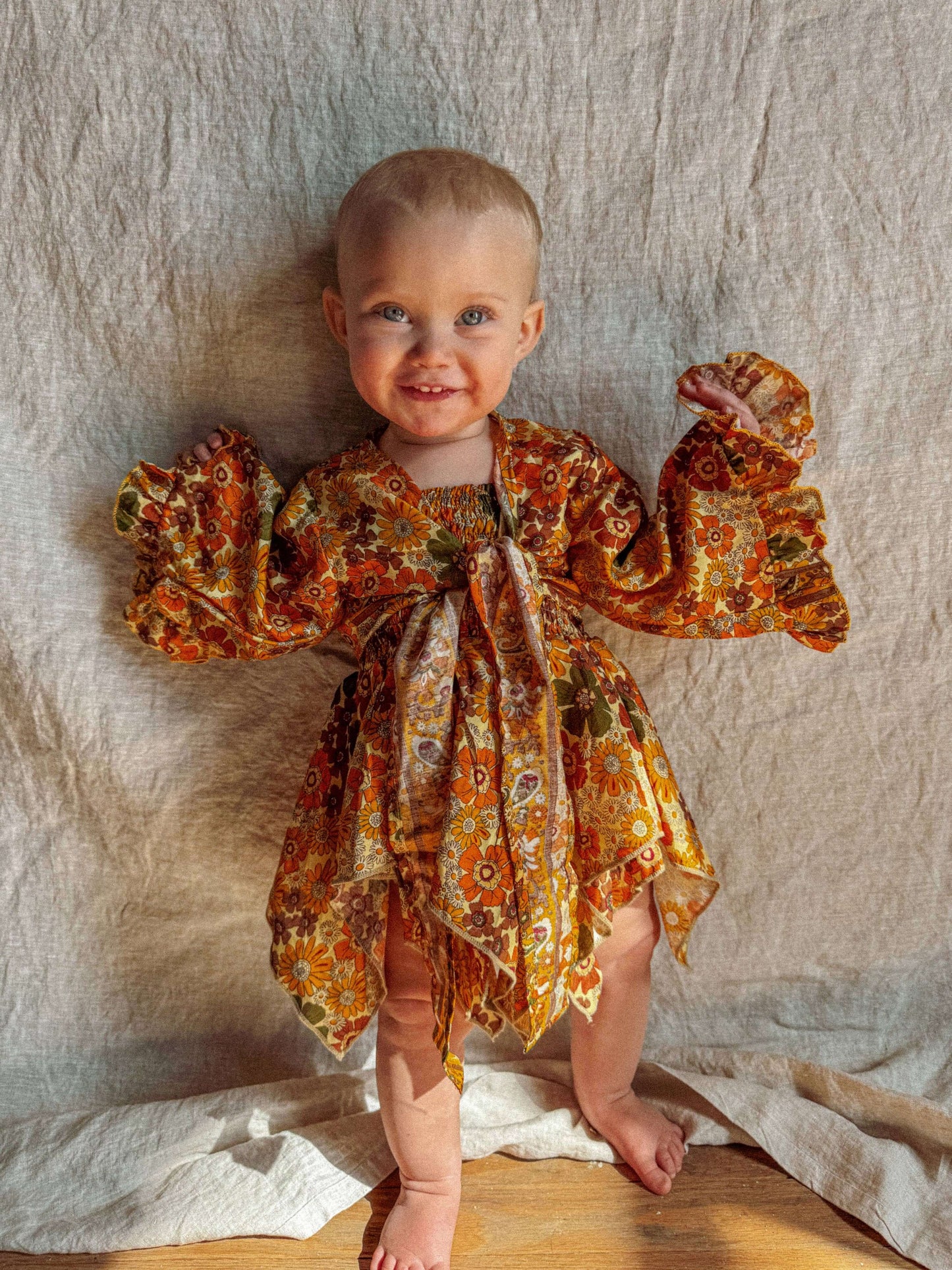 Baby Toddler Fairy Dress – Hippie Boho Kids Flower Dress, Adjustable Straps