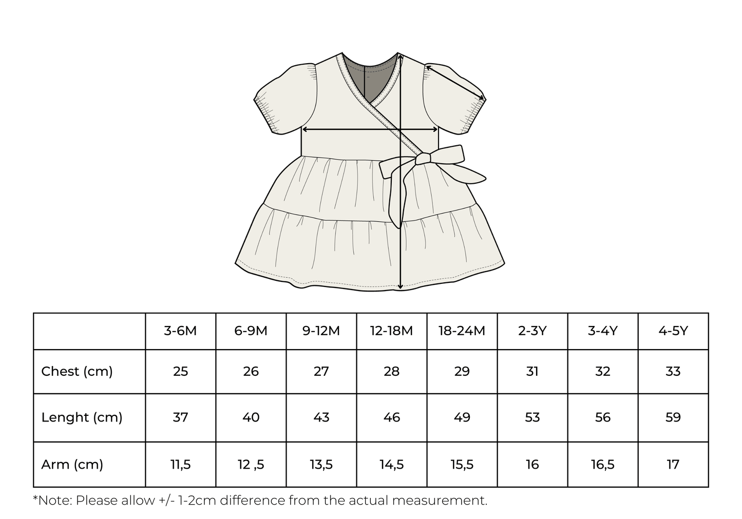 LARA Dress – Beige Cotton with Lace and Balloon Sleeves