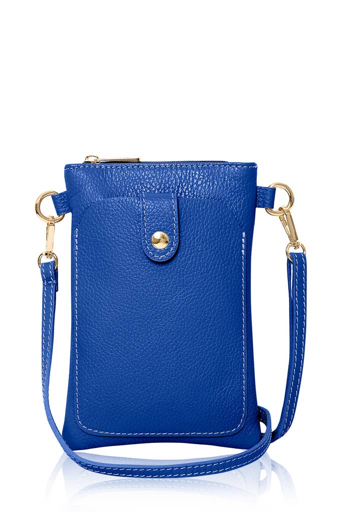 Italian Leather Phone Crossbody Bag – Handmade in Italy