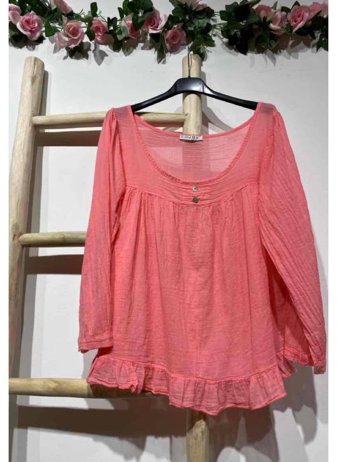 Italian Women’s Linen Top – One Size, Made in Italy, Eco-Friendly Care