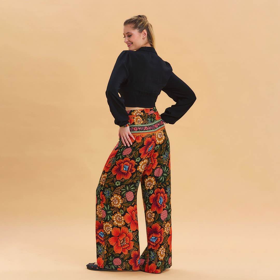 High Waist Palazzo Trousers