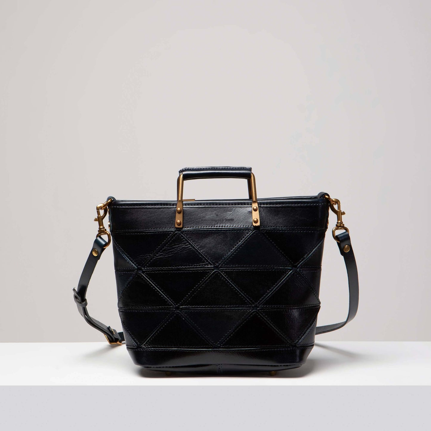Origami Small Leather Tote Bag