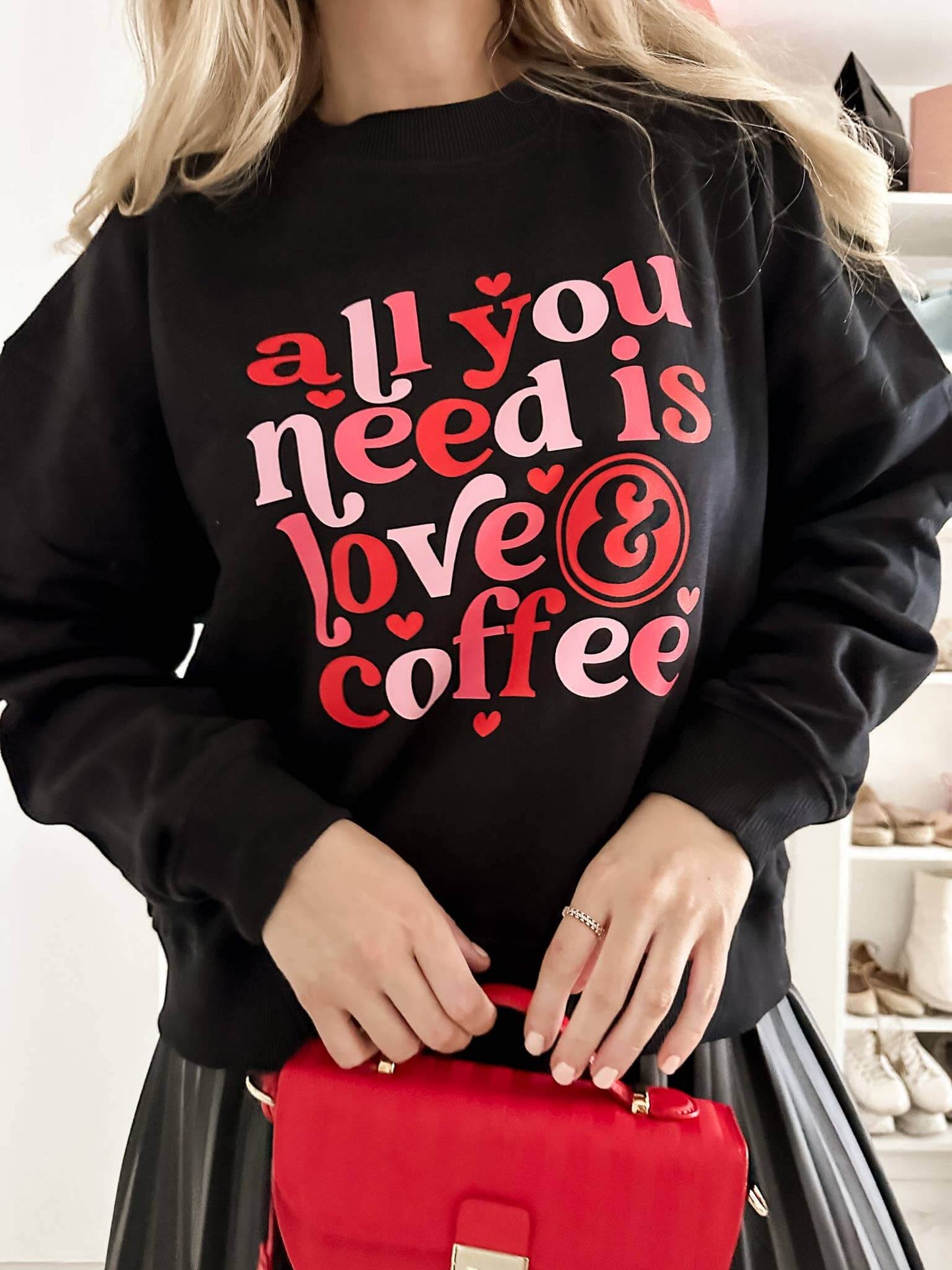 Love & Coffee Sweatshirt – 100% Organic Cotton