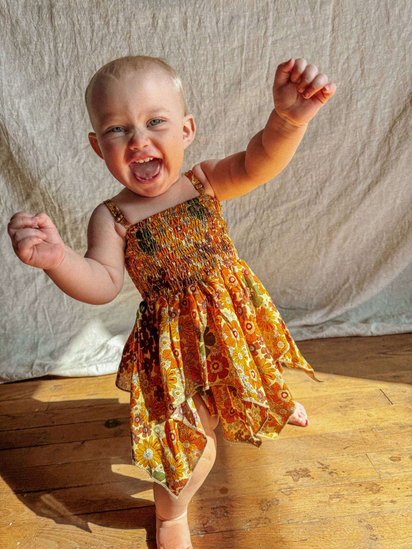 Baby Toddler Fairy Dress – Hippie Boho Kids Flower Dress, Adjustable Straps
