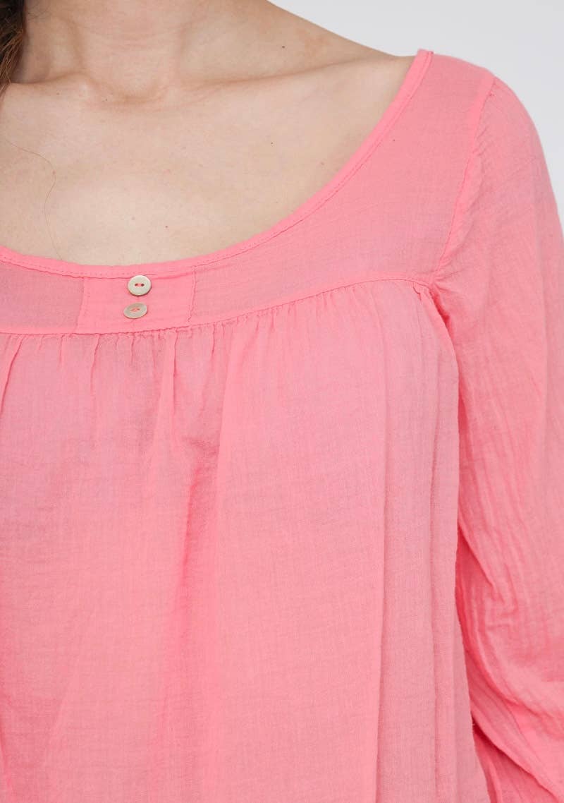Italian Women’s Linen Top – One Size, Made in Italy, Eco-Friendly Care