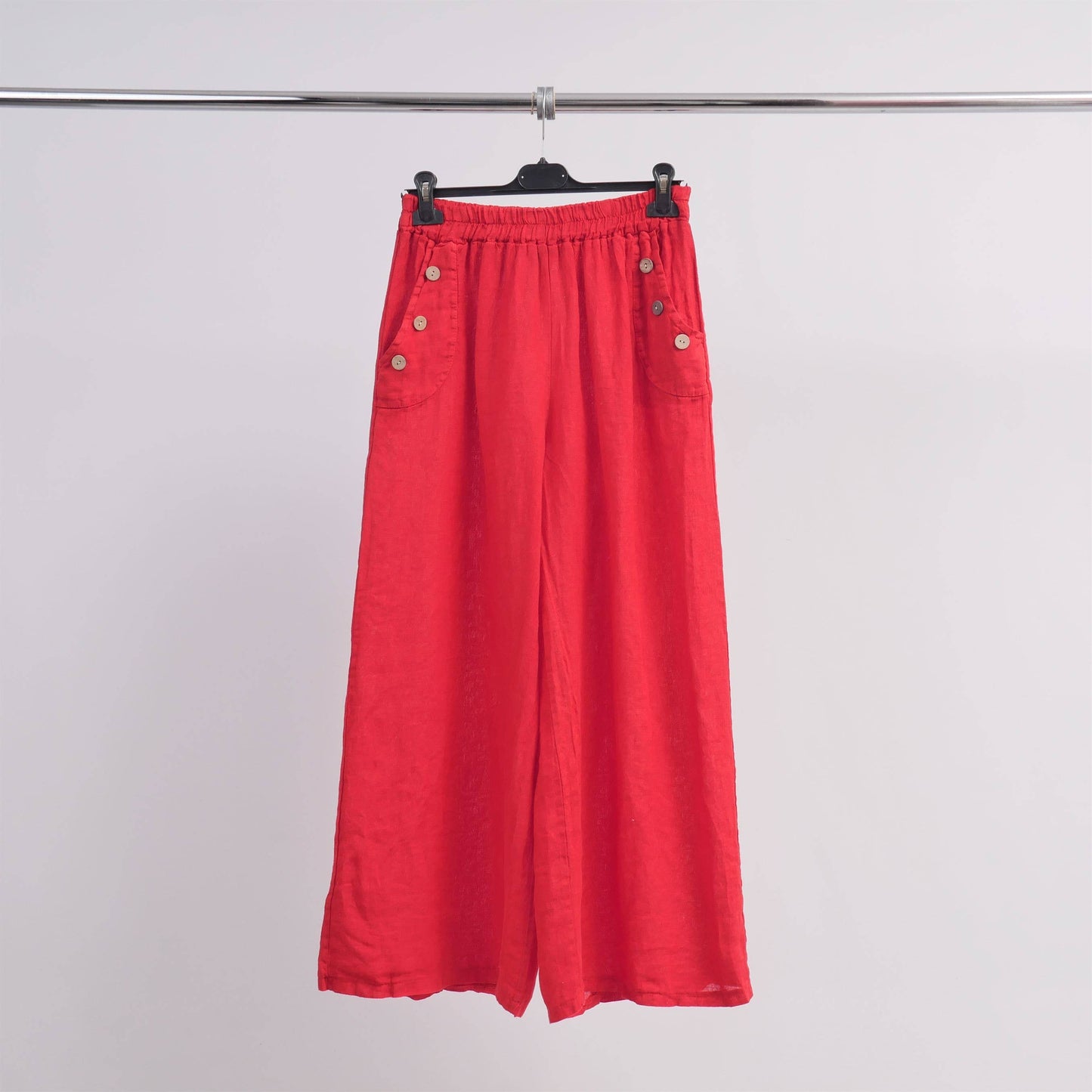 Linen wide leg pants 4352