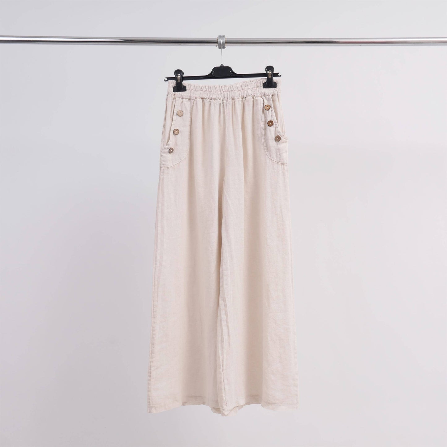 Linen wide leg pants 4352