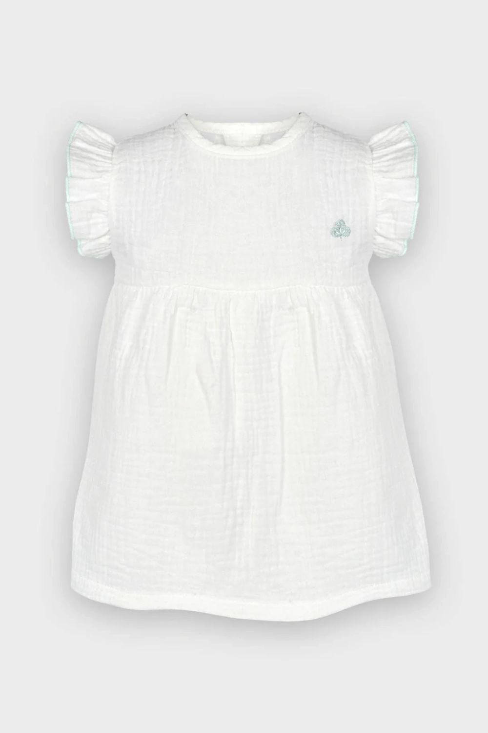 Organic Cotton Baby Dress with Frill Sleeves